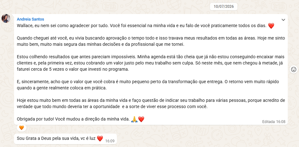 Depoimento de Andreia Santos
